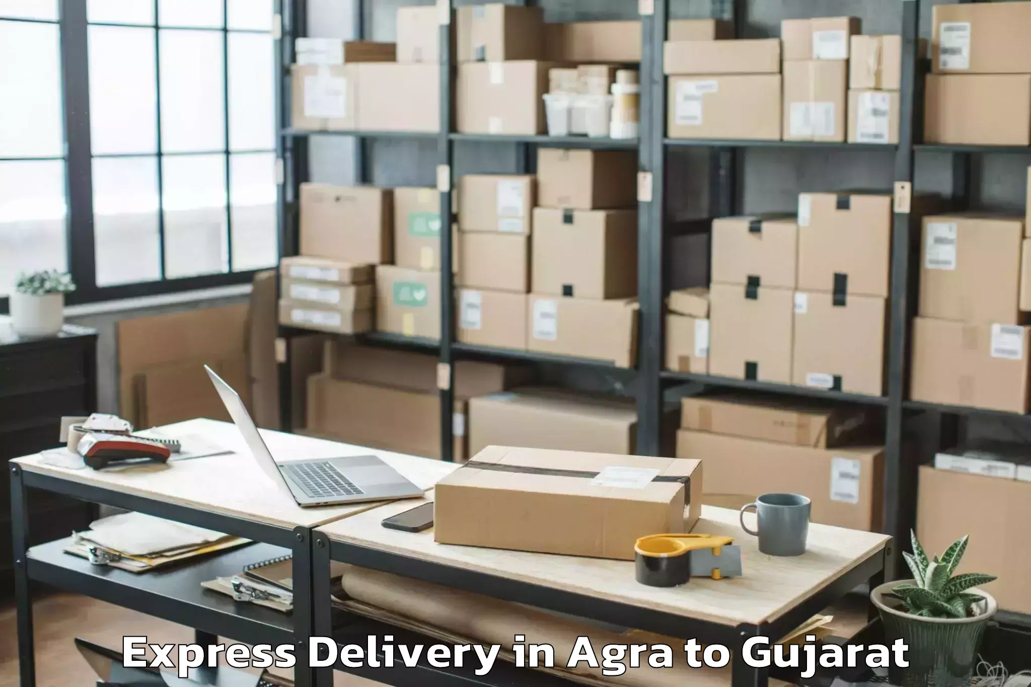 Reliable Agra to Wadhwan Express Delivery